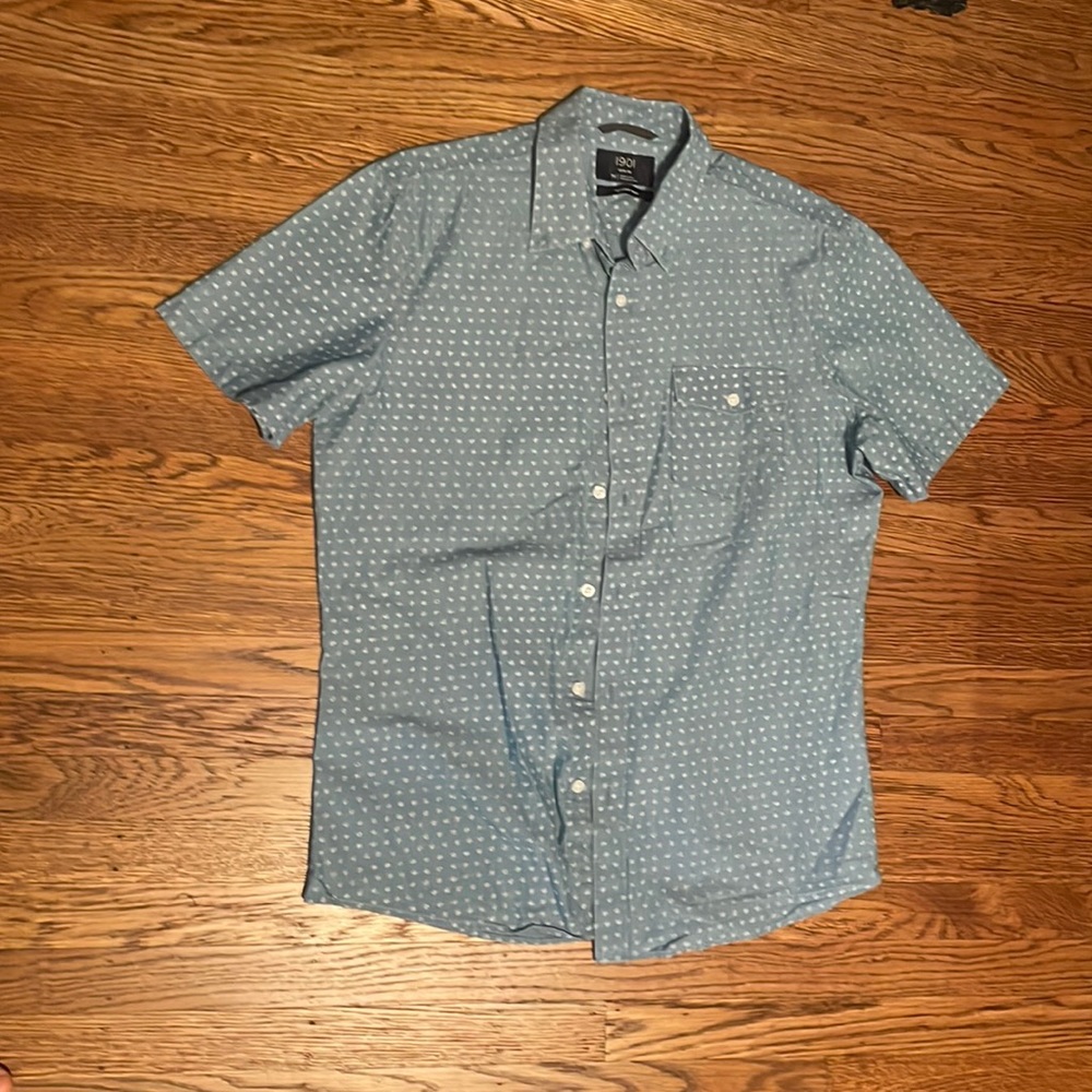 1901 Blue Medium Button-up Short Sleeve